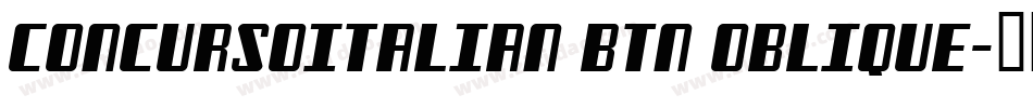 ConcursoItalian BTN Oblique字体转换